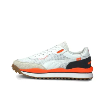 PUMA Style Rider Warm Texture White/Brown/Red Low Sneakers