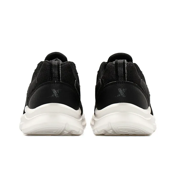 XTEP Cushioning, Slip Resistant, Breathable, Lightweight Low Top Sports Casual Shoes Black White-2