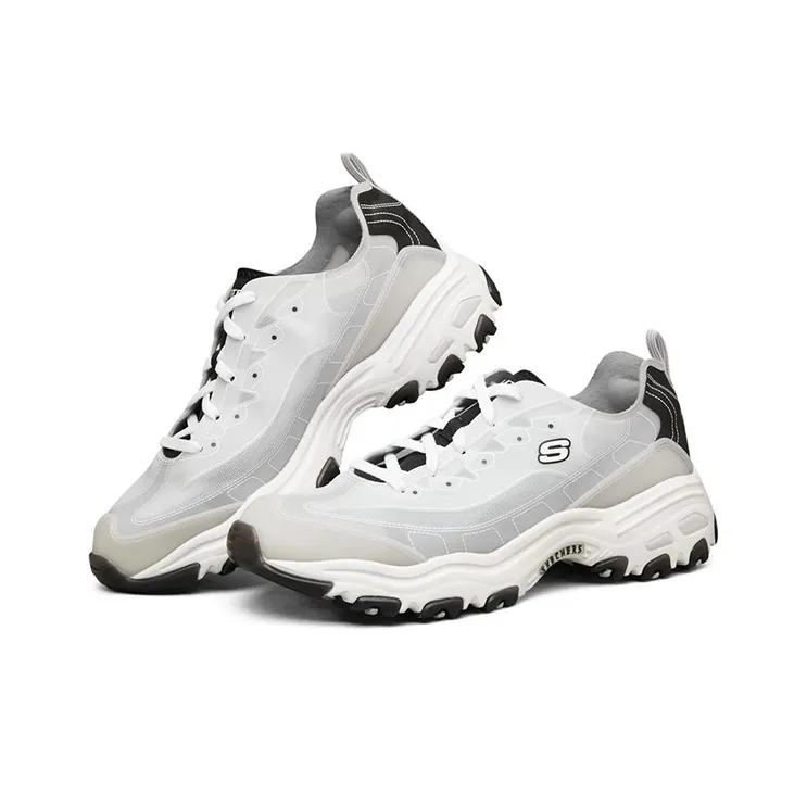 Skechers D Lites 1.0 Low Running Shoes White/Black-2
