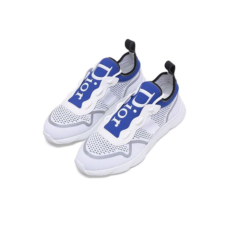 DIOR B21 Neo Cushioning Anti-Slip And Wear-Resistant Low-Top Casual Shoes Men's White Blue-2
