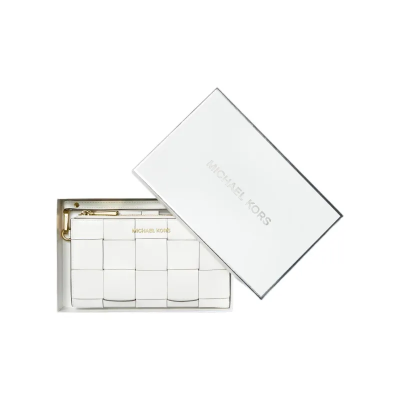 MICHAEL KORS Adele Leather Wrist Bag Wallet Women's White-2