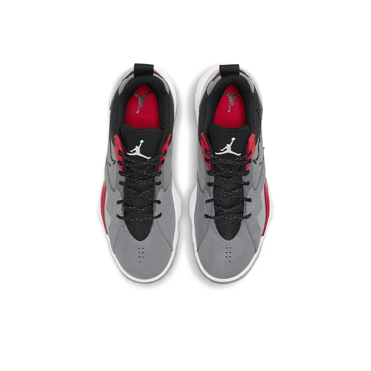 JORDAN Zoom '92 'Smoke Grey Black Gym Red'-3