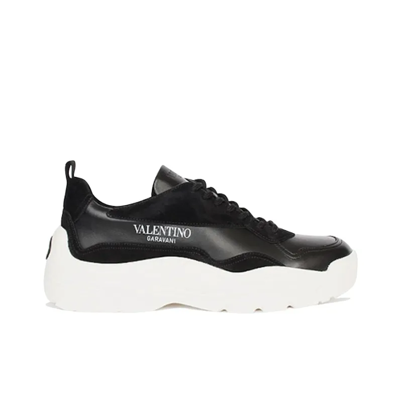 Valentino Gumboy Garavani Anti Slip Wear Resistant Coverage Balance Lightweight Low Top Casual Shoes Men's Black White-1