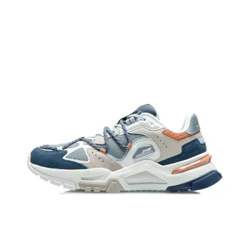 LiNing Reverse Fantasy Cushioned Slip Resistant Low Top Sports Casual Shoes Men's Gray Blue