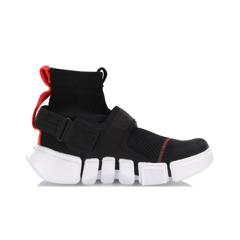 LINING Essence 2 Casual Shoes Women's High Top Black/Red-1