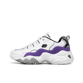 Skechers One Punch Man X Skechers D'lites 3.0 Low Top Running Shoes White/Purple