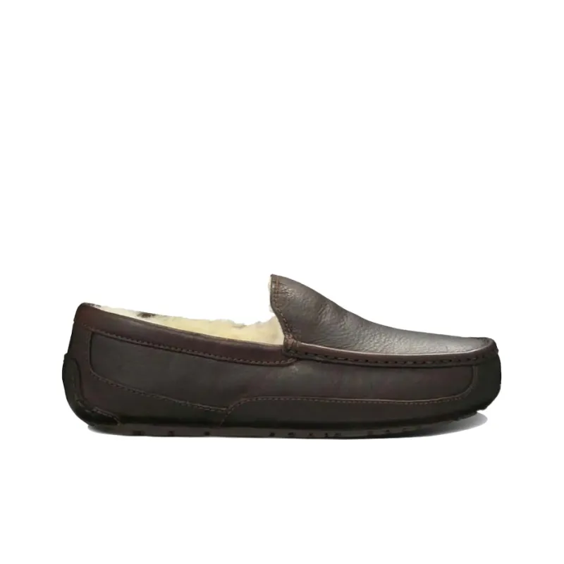UGG Ascot Leather Slipper 'Brown'-1