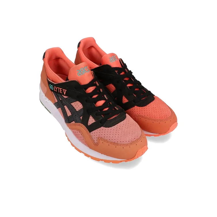 Asics Gel-Lyte V Wear-Resistant Low-Top Casual Shoes Unisex Orange Black-2
