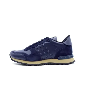 Valentino Rockrunner Low Top Athletic Shoes Men's Blue