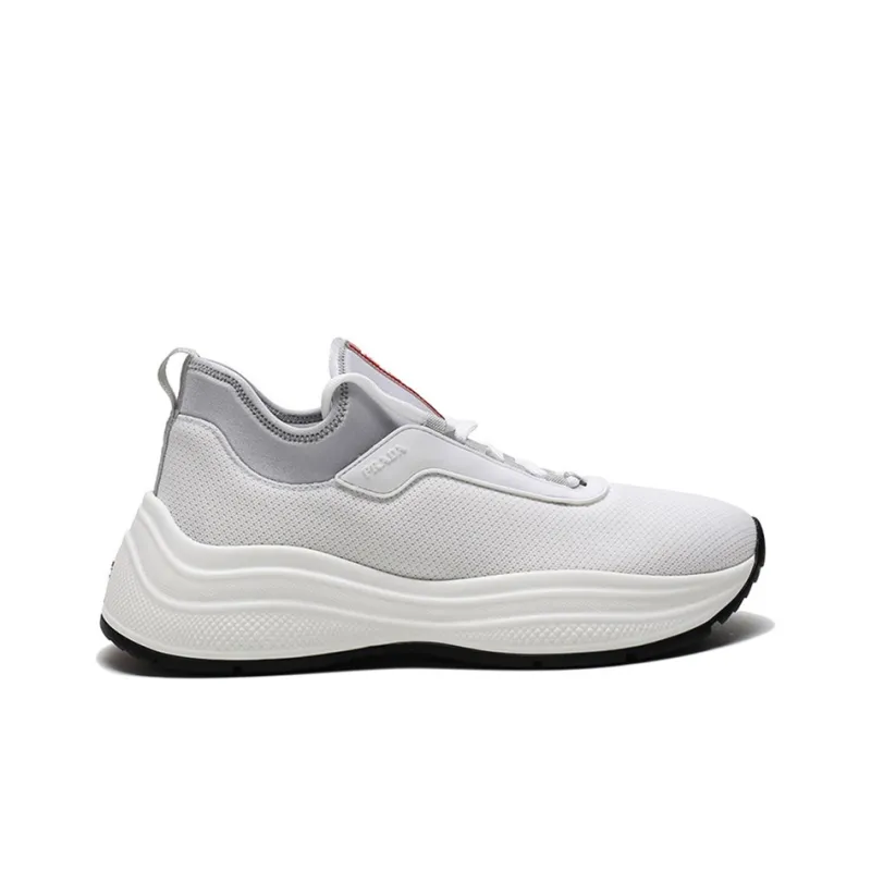 PRADA Shock Absorbing, Non Slip, Wear Resistant, Breathable And Lightweight Low Top Sports Casual Shoes Men's White-1