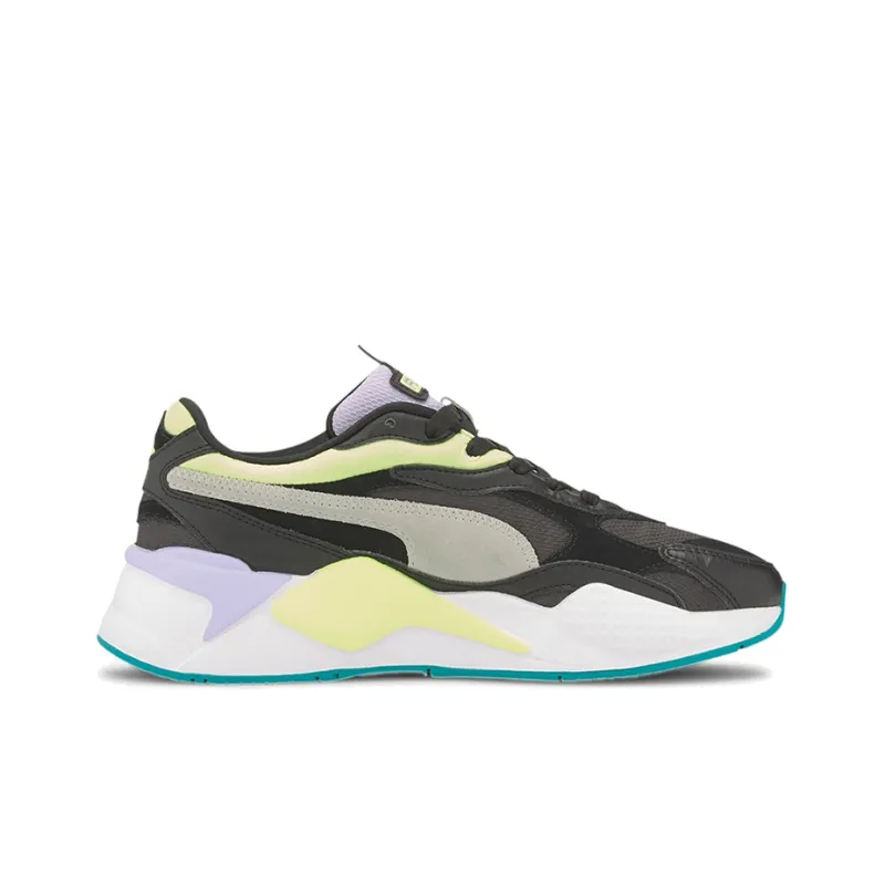 PUMA Rs G RS X3 Layers Slip Resistant Breathable Lightweight Low Top Casual Shoes Women's White Black Yellow-1