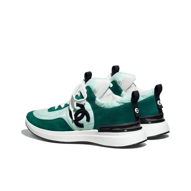 CHANEL Women's Suede Calfskin Sneaker 'Light Green' Women's-3