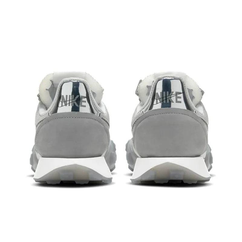 Nike Waffle Racer 2X Cushioning Breathable Lightweight Low Top Casual Shoes GS Gray White-4