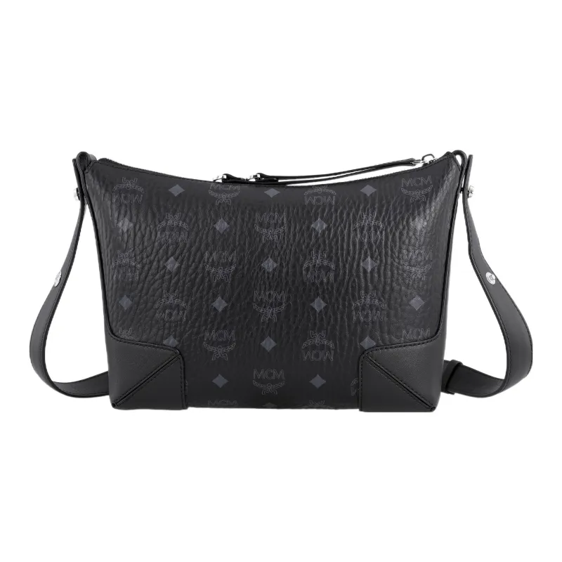 MCM Klara Visetos Coated Canvas Handbag, Shoulder Bag, Crossbody Bag Trumpets Women's Black-2