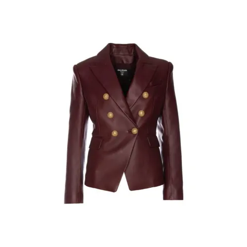 BALMAIN Business Suits Women's Burgundy