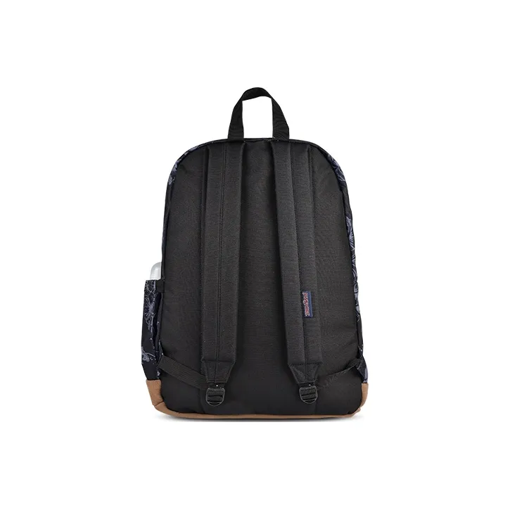 JanSport Leather Laptop Backpack Medium Size Unisex Dark Floral-3