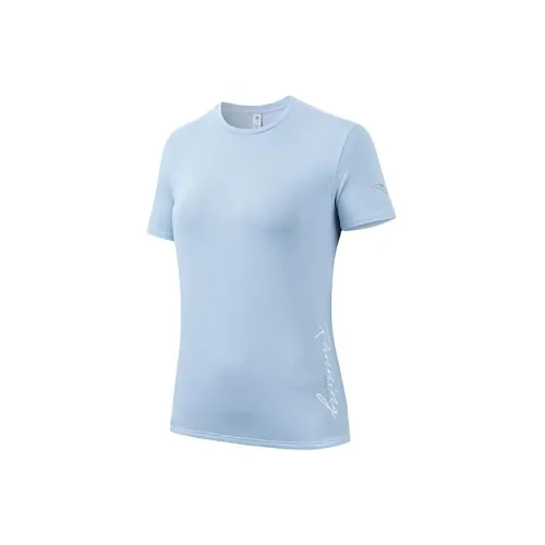 ANTA Running Collection T-Shirts Women's Rolled Cloud Blue