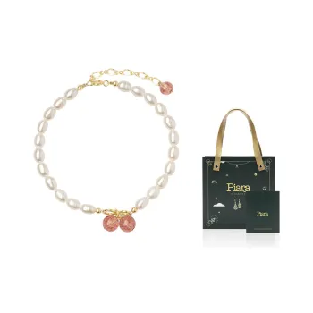 PIARA Faux Strawberry Crystal Pearl Bracelets Women's
