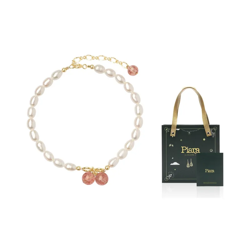 PIARA Faux Strawberry Crystal Pearl Bracelets Women's-1