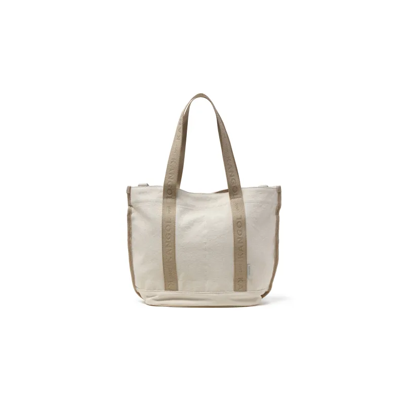 KANGOL Cotton Tote Bag Shopping Bag Portable Crossbody Bag Shoulder Bag Regular Unisex Beige-1