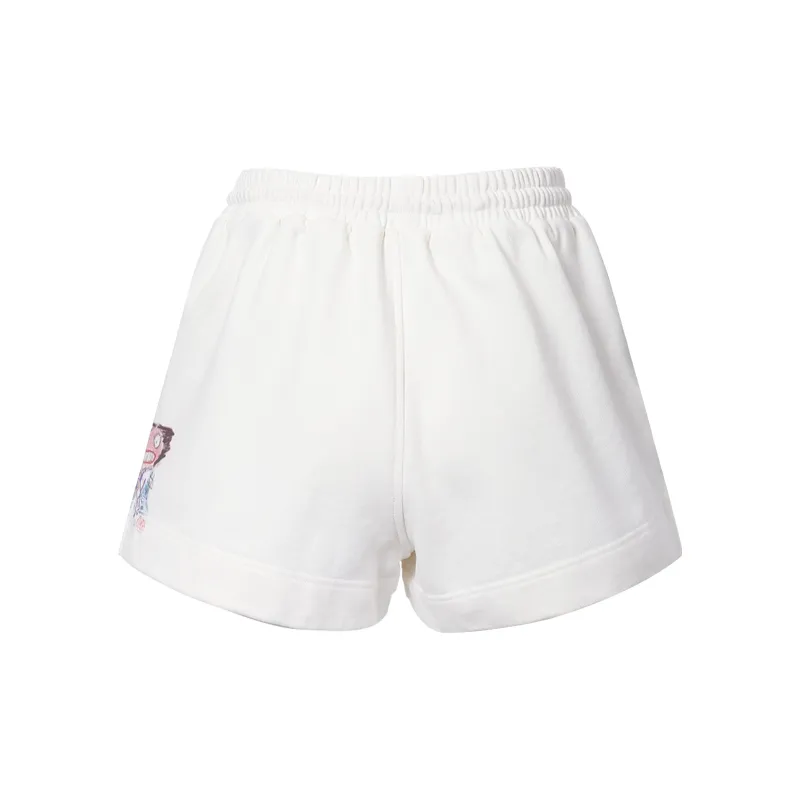 Valeria Obbaco Valeria Obbaco Graffiti Collection Sports Shorts Women's White-1