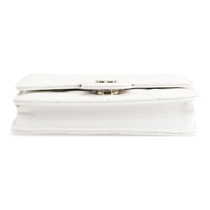 CHANEL 22SS Cow Leather Evening Bag, Coin Purse, Shoulder Bag, Crossbody Bag Mini Women's White-3