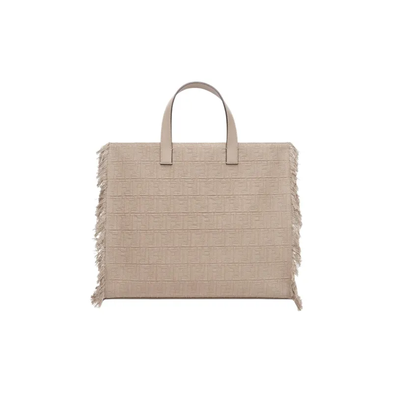 FENDI Fabric Tote Bag, Shopping Bag, Shoulder Bag, Crossbody Bag, Handbag Large Size Men's Beige-2