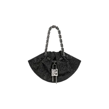 GIVENCHY Kenny Satin Shoulder Bag Crossbody Bag Handbag Mini Women's Black