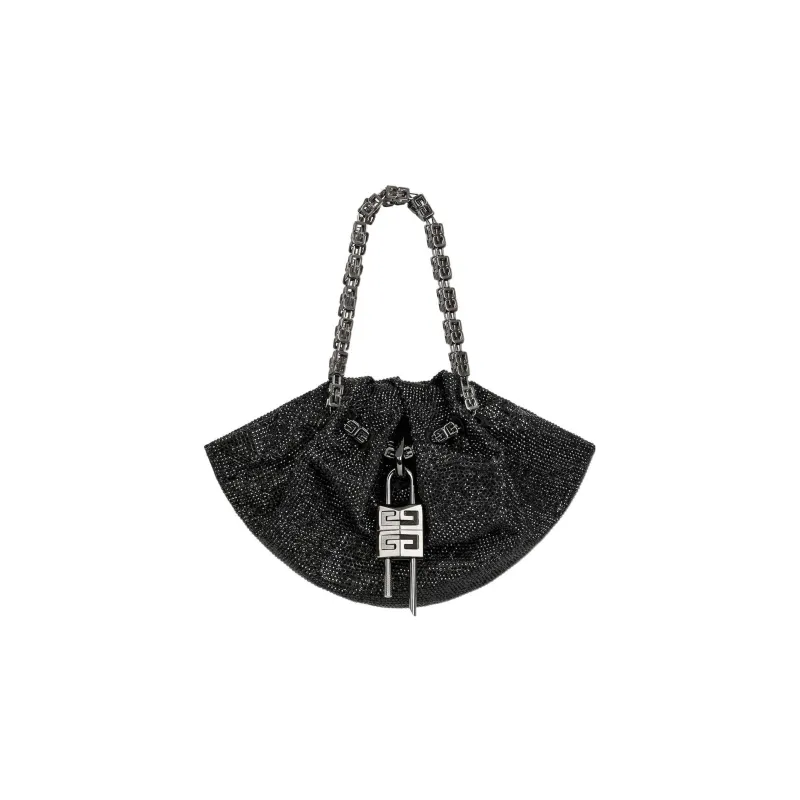 GIVENCHY Kenny Satin Shoulder Bag Crossbody Bag Handbag Mini Women's Black-0
