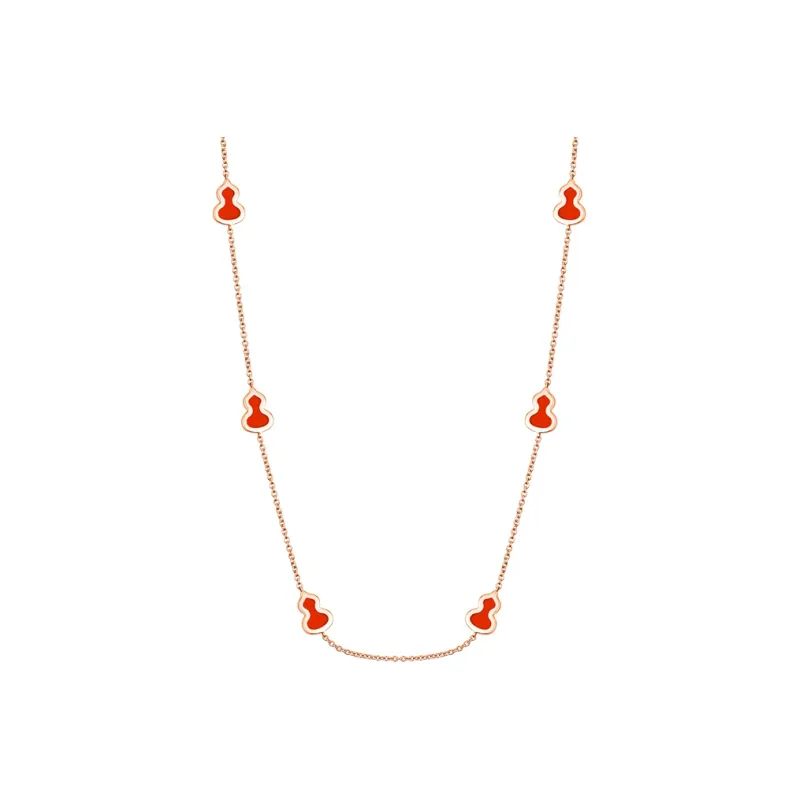 Qeelin Wulu 18K Rose Gold, Enamel Necklaces Women's Rose Gold-0