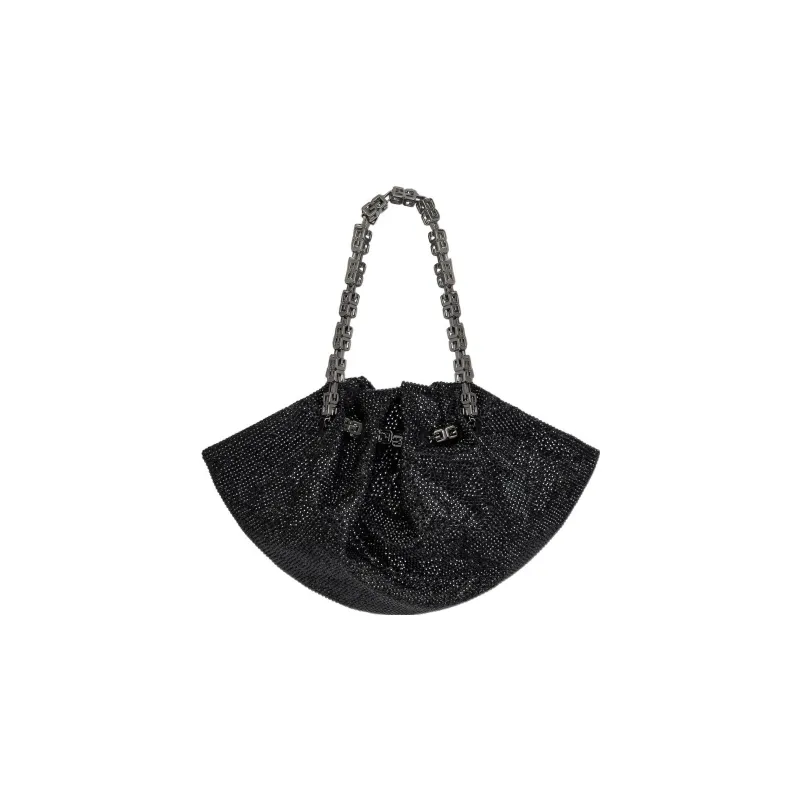 GIVENCHY Kenny Satin Shoulder Bag Crossbody Bag Handbag Mini Women's Black-2