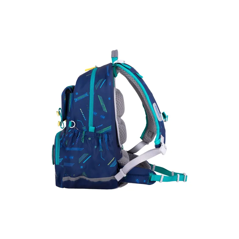 MOONROCK Polyester Backpack Medium Size Unisex Blue/Purple/Red-26