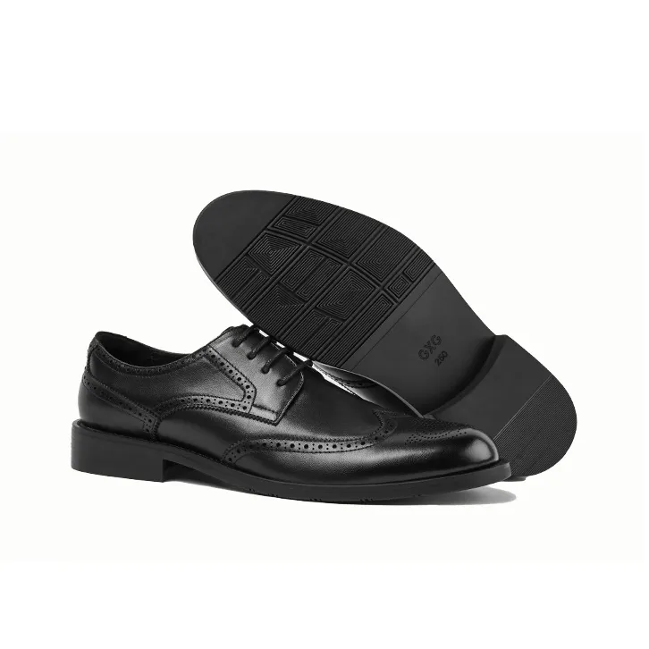 GXG Dress Shoes Men Low Top Black/Dark Brown-4