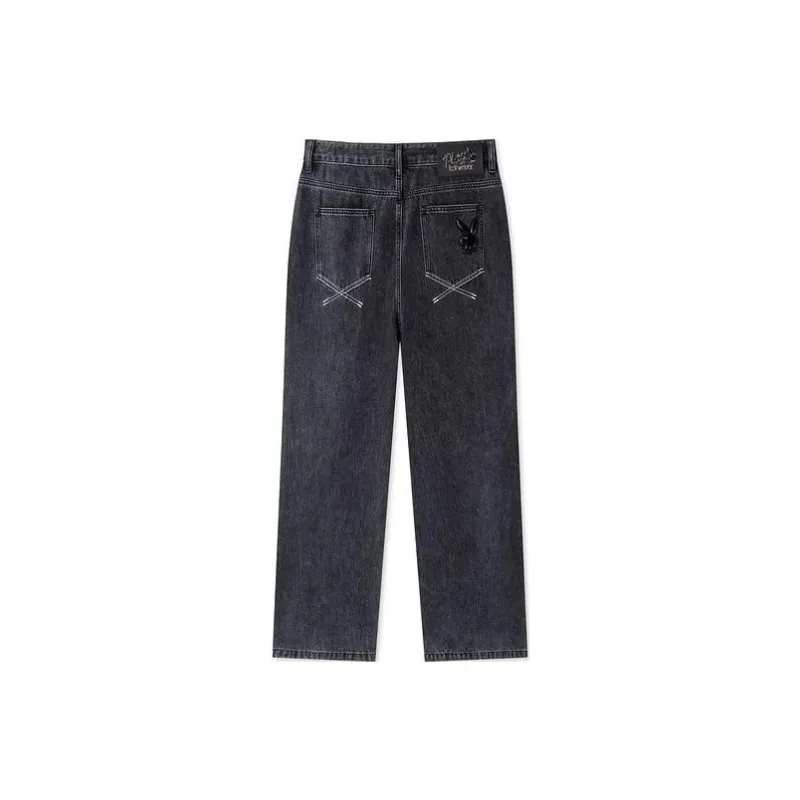 Playboy X GXG X Playboy Co-branded Series Jeans Men Black-1
