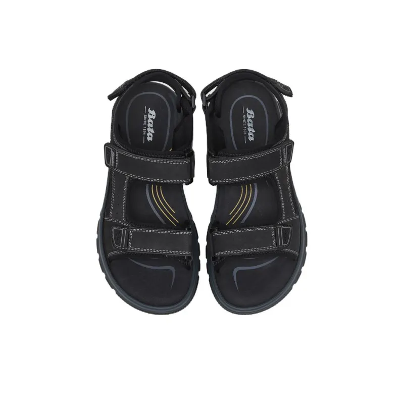 BATA Beach Sandals Men Black/Brown-4