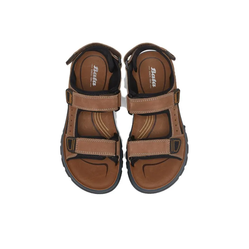 BATA Beach Sandals Men Black/Brown-10