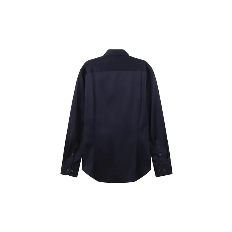 GIORGIO ARMANI Shirts Men Navy Blue-1