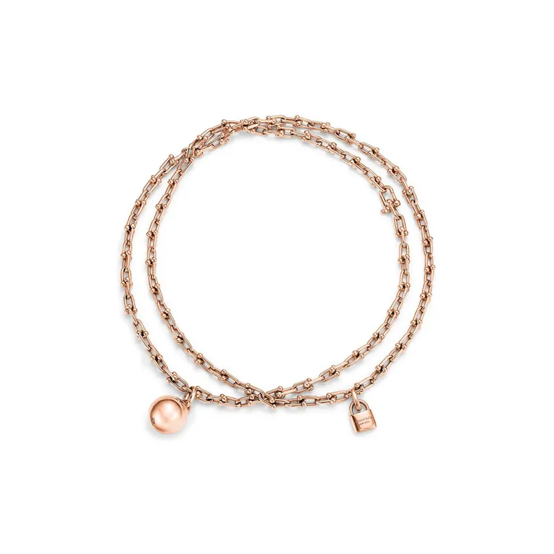 TIFFANY & CO. Hardwear Series 18K Rose Gold Necklaces Women's-2