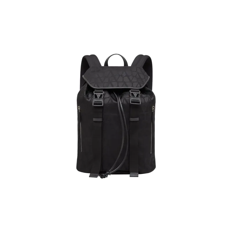 Valentino Iconographe Buckled Drawstring Backpack-0