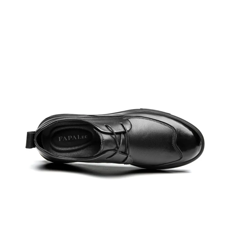 FAPAI Men's Casual Shoes Men Low Top Black-2