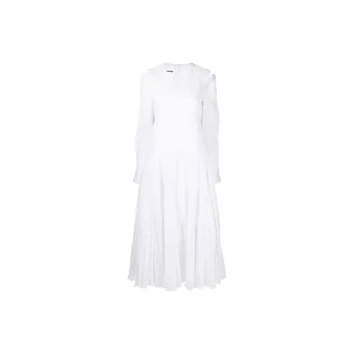 JIL SANDER Pleat-detail Midi Dress