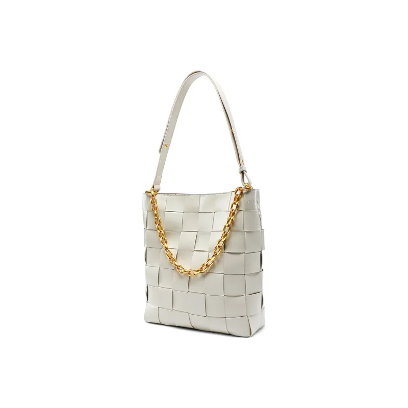ST&SAT Cow Leather Shoulder Bag Regular Women's Ecru-1
