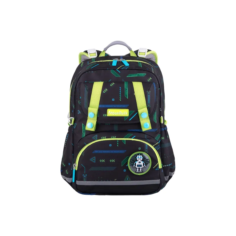 MOONROCK Polyester Backpack Medium Size Unisex Blue/Purple/Red-30