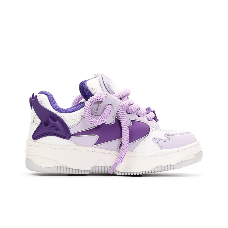 YJ Stylish Skateboarding Shoes Unisex Purple-1