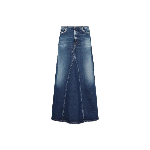 DIESEL Denim Long Skirts Women's Blue