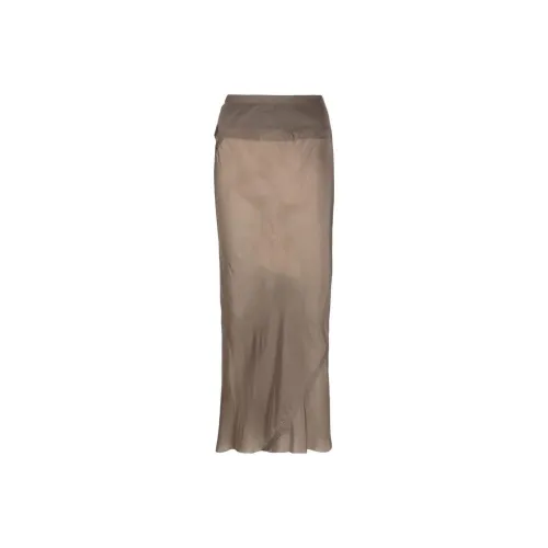 RICK OWENS Casual Long Skirts Women's Brown