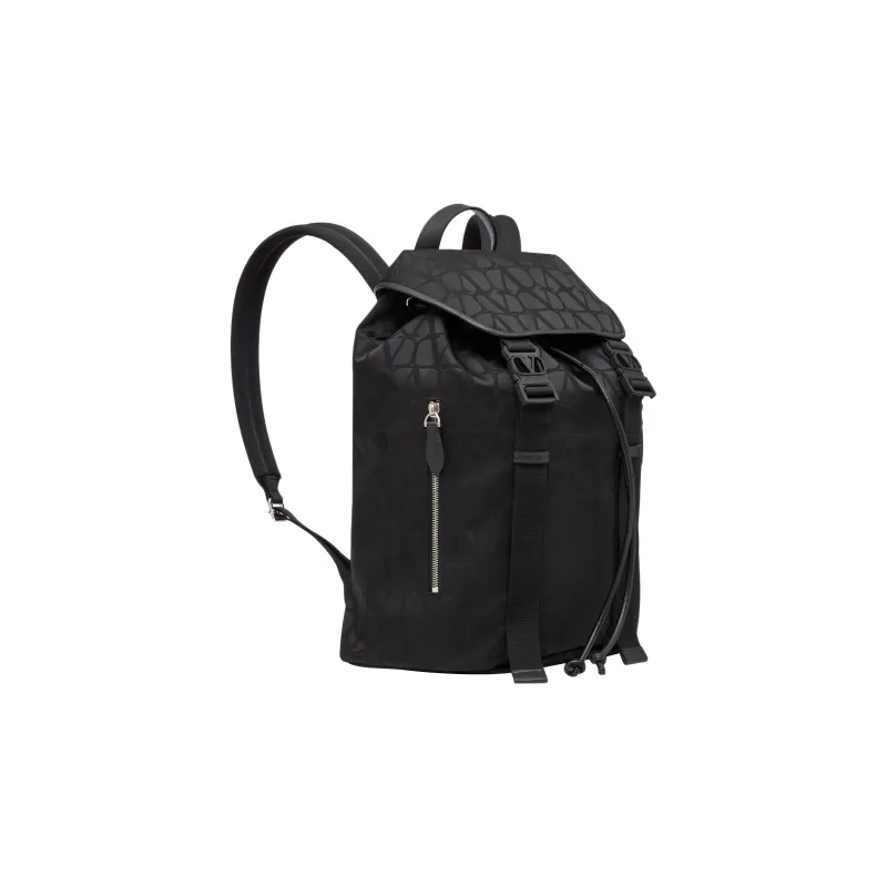 Valentino Iconographe Buckled Drawstring Backpack-1