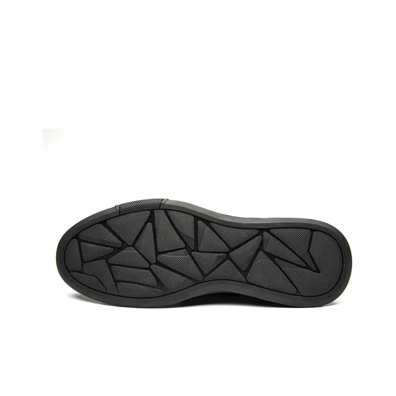 FAPAI Men's Casual Shoes Men Low Top Black-4