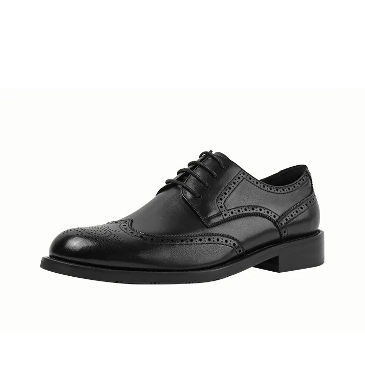 GXG Dress Shoes Men Low Top Black/Dark Brown-1