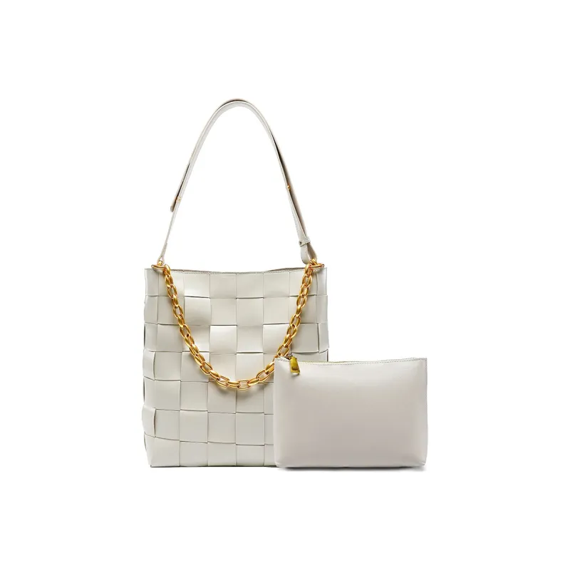 ST&SAT Cow Leather Shoulder Bag Regular Women's Ecru-6